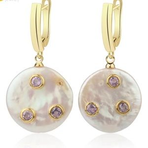 Beautiful real pearl earrings